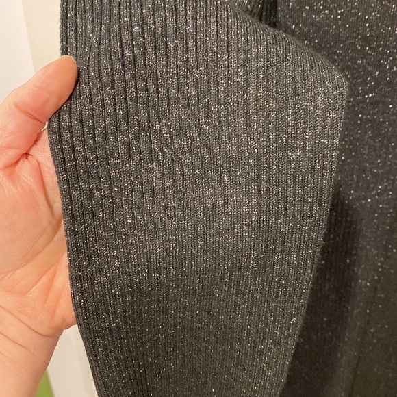 DKNY Sparkly Fitted Black Belted Midi Dress NWT - Picture 10 of 15